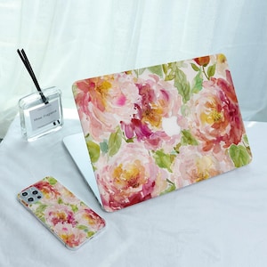 Watercolor Flowers MacBook Protective Case for Air 15/13 A3240 A3241 Laptop Cover for MacBook Pro 13 14 15 16 Inch 2025 M5 M4 2024 M3 M2 M1