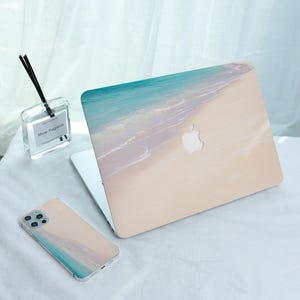 Beach Minimalist Art MacBook Case for Air 15/13/11 Inch A3240 A3241 Laptop Cover for MacBook Pro 13 14 15 16 Inch 2025 M5 M4 2024 M3 M2 M1