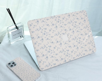 Ditsy Blue Flowers MacBook Hard Case Laptop Cover for 2026 Neo 13 Air 15/13/11 A3449 A3241 M5 Macbook Pro 13 14 15 16 inch 2025 M4 M3 M2 M1