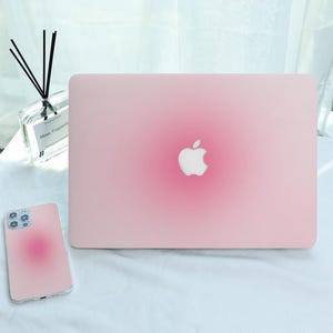 Blush Hot Pink Gradient MacBook Case for 2025 New MacBook
