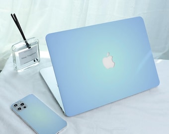 Blue Aura Gradient MacBook Hard Case Laptop Cover for 2026 NEW Neo Air 15/13 A3449 A3241 M5 Mac Pro 13 14 15 16 inch A3434 A3428 M4 M3 M2 M1
