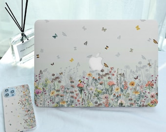Natural Butterfly MacBook Hard Case Laptop Cover for 2026 Neo Air 15/13 A3449 A3241 M5 Mac Pro 13 14 15 16 inch A3434 A3428 2025 M4 M3 M2 M1