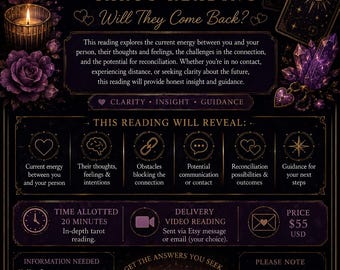 Love & Reconciliation Reading | Will They Come Back ?| No Contact Tarot Reading | Relationship Reading | 20 Minute Video Reading