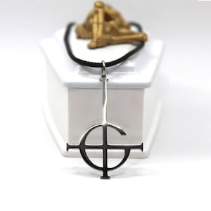 New LUCIFIX Inverted Cross 48mm Pendant Necklace, Upside Down Crucifix, Gothic Satanic, Occult Pentagram Jewellery Christmas Gift