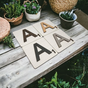 Scrabble Wall Tile Letters 4x4 Inch 3D