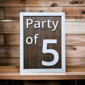 Party of Sign - 3D Letters - Wall Decor - Wood - Framed - Etsy