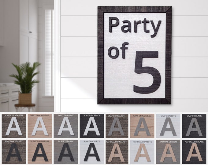 Party of Sign - 3D Letters - Wall Decor - Wood - Framed