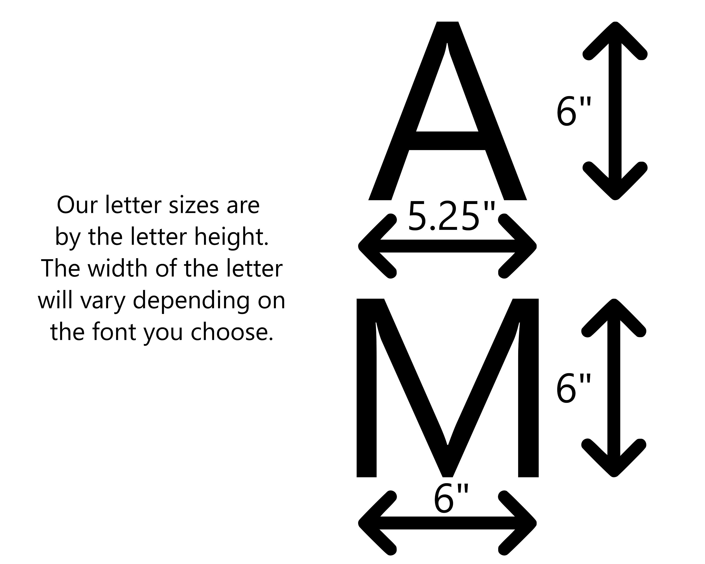 Custom Wooden 4 to 36 Single Letters Wall Decor