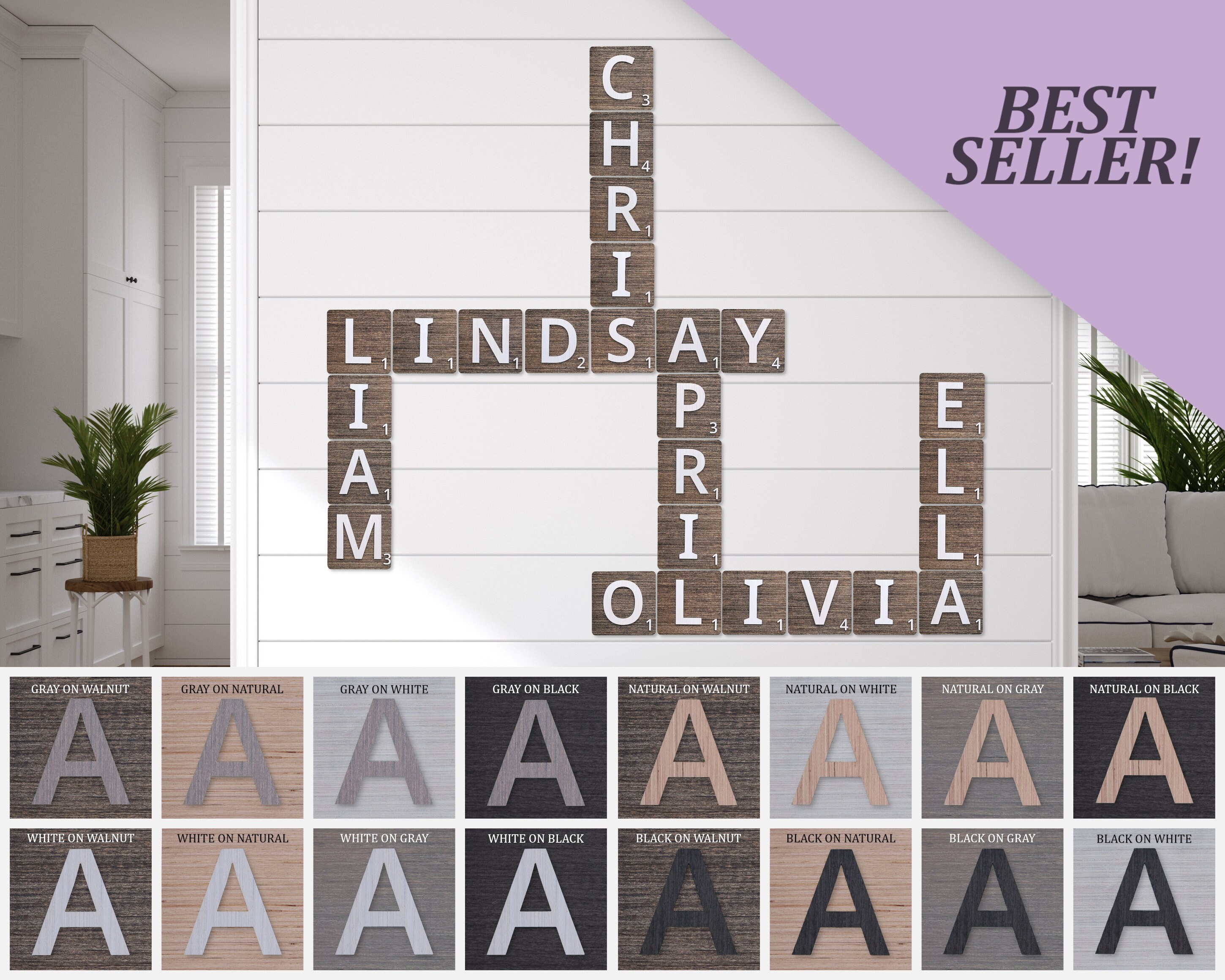 Scrabble Wall Tile Etsy