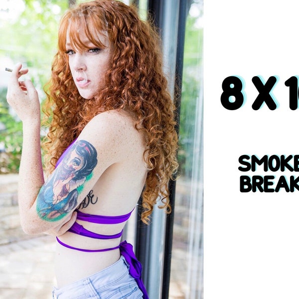 8x10 Smoke Break - Ivee Print | SuicideGirls | Model | SG | Ivee Suicide | Poison Ivee | Redhead Model