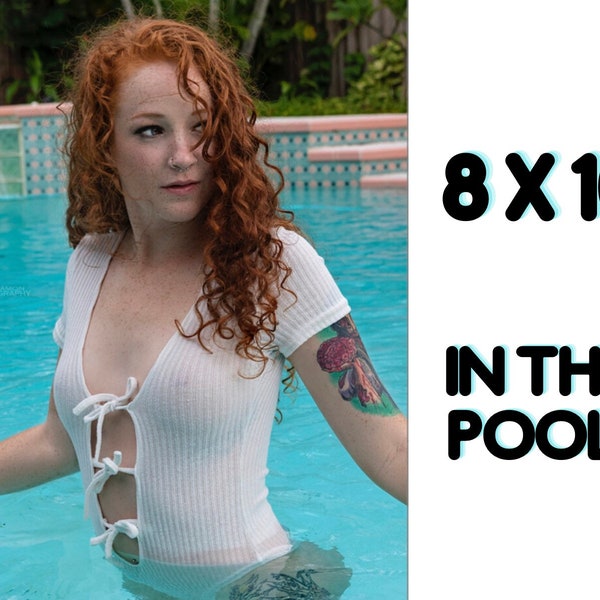 8x10 Wet in the Pool - Ivee Print | SuicideGirls | Model | SG | Ivee Suicide | Poison Ivee | Redhead Model