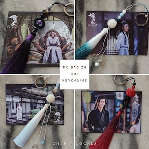 魔道祖师 Mo Dao Zu Shi - 陈情令 Der Ungezähmte - 蓝忘机 Lan Wangji - 魏无羡 Wei Wuxian - 江澄 Yang Cheng - 蓝曦臣 Lan Xichen Quasten Anhänger