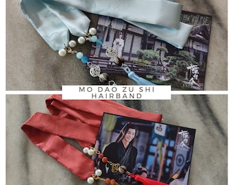 魔道祖师 Mo Dao Zu Shi - 陈情令 The Untamed - 魏无羡 Wei Wuxian - 蓝忘机 Lan Wangji Hairband Hair Ribbon