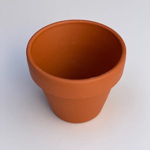 May include: A terracotta flower pot, a classic choice for planting flowers or herbs.