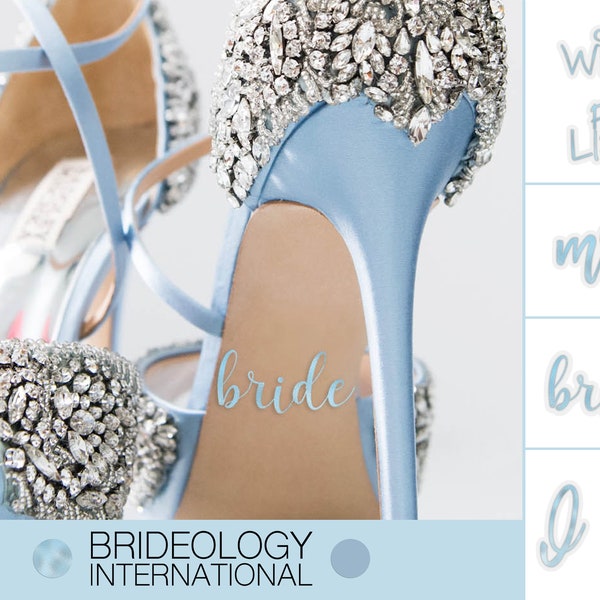 Something Blue Shoe Stickers | Something Blue for Bride from Mom | Something Blue for Wedding | I Do Mrs Bride Wifey for Lifey Shoe Decals