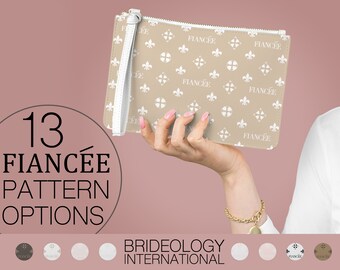 Fiancee Clutch / Bachelorette Clutch / Vegan Leather Designer Clutch / Regali di fidanzamento / Regalo fidanzata / Future Mrs Clutch / Bride Clutch