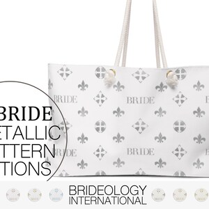 Metallic BRIDE Travel Bag | Bride Tote Bag for Wedding Day | Bridal Shower Tote Bag | Bride Tote Bag Beach | Bridal Tote Bag | Bridal Bag