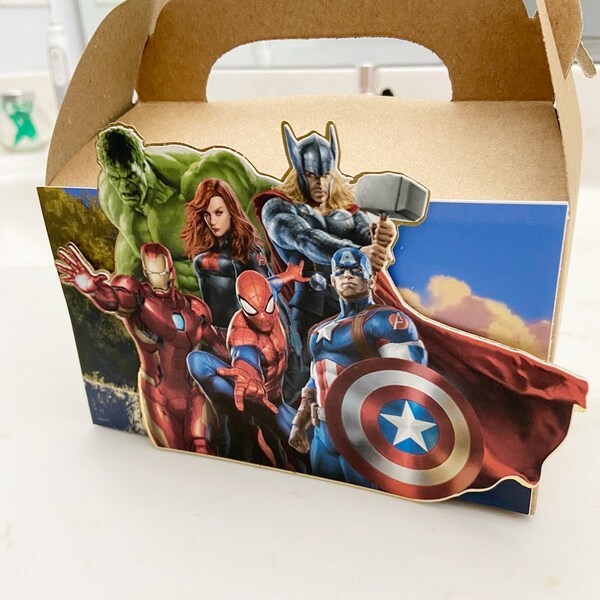 Superhero Favor Box Etsy