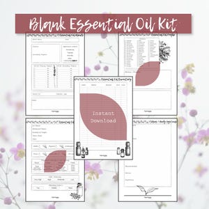 Pages d'étude vierges sur les huiles essentielles | Agenda aromathérapie | Naturopathie (téléchargement numérique)