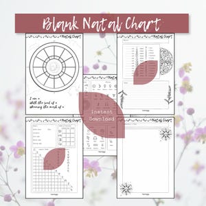 Páginas em branco para Mapa Astral | Astrologia | Livro das Sombras (PDF para impressão)