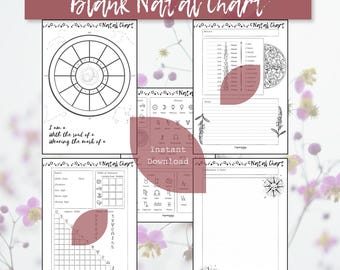 出生図の空白ページ | 占星術 | 影の書（印刷可能なPDF）