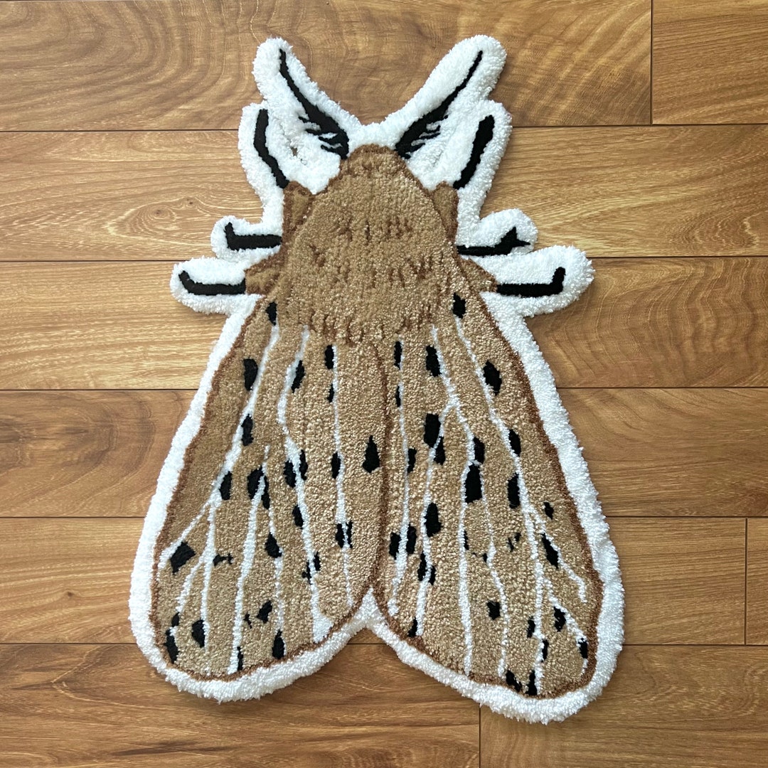 Moth Area Rug Ermine Butterfly Moth Rug - Etsy