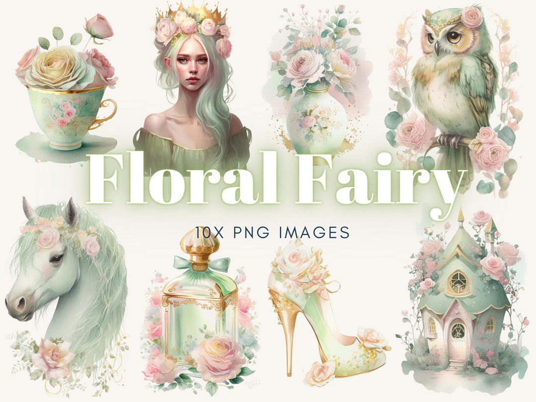 Watercolour Pastel Fairytale Clipart Unicorn Fantasy PNG Digital Image ...