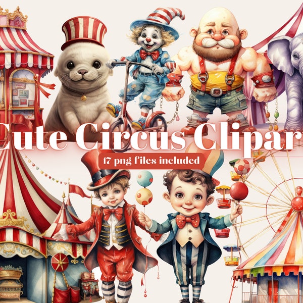 Circus clipart | Cute kids clipart | Carnival clipart | Birthday clipart | Balloons clipart | Holiday clip art | Circus PNG