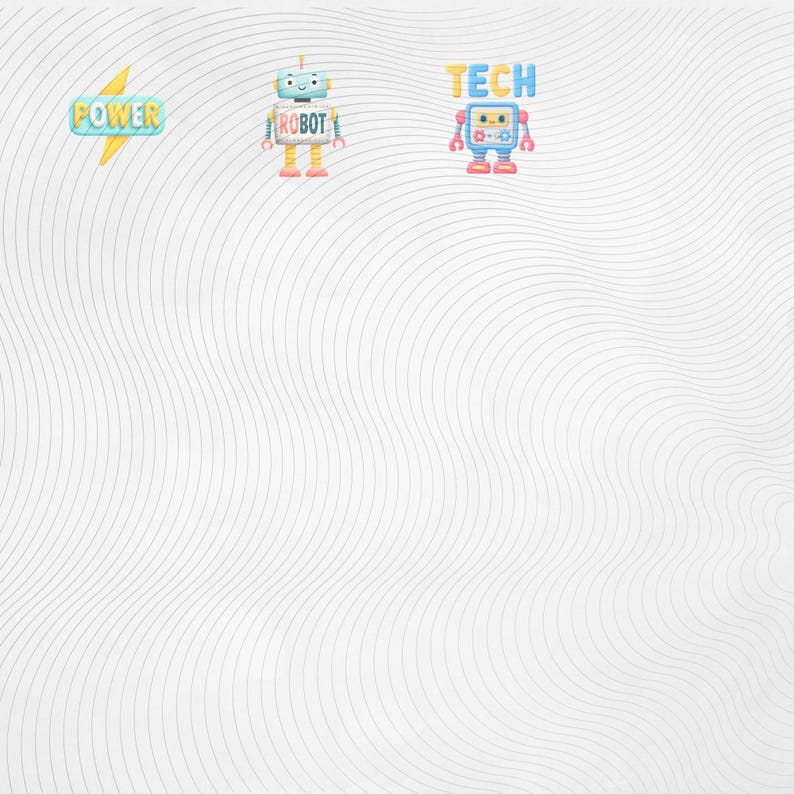 Zestaw clipartów robotów PNG, urocze grafiki robotów, cliparty STEM dla dzieci, zestaw clipartów technologicznych, robot z kreskówek do użytku komercyjnego zdjęcie 5