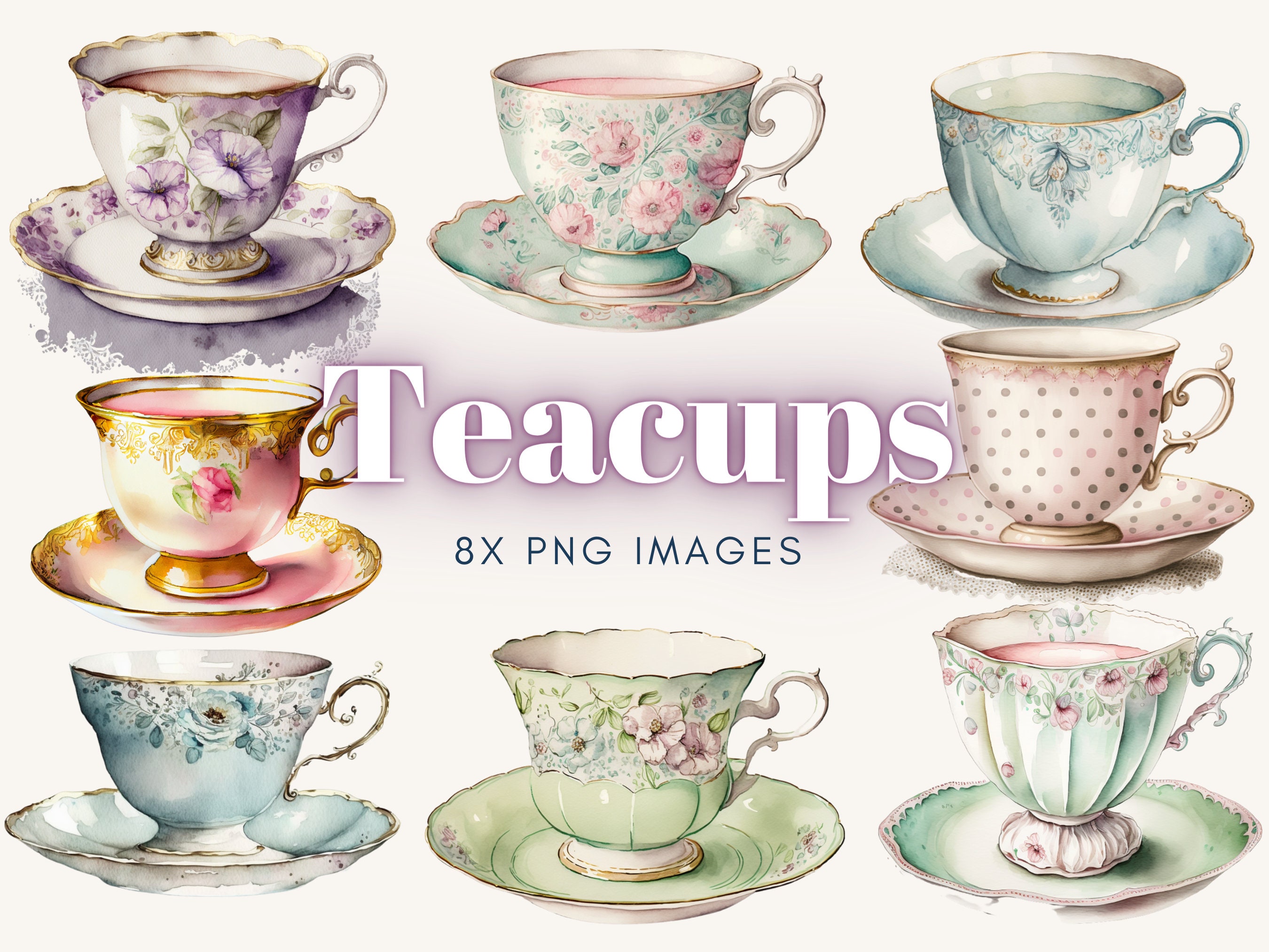 Fancy Teacup Clipart
