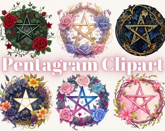 Watercolour Pentagram Clipart, Wiccan png, magic clip art, mystical clipart, witchcraft png clipart, pagan clipart png, pagan png, witches