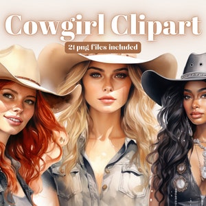 Cowgirl Clipart Bundle, Cowboy Girl Clipart, Watercolor Cowgirl Clipart, Western Cowgirl Png, Cowgirl Boot Clipart, Pink Cowgirl Sublimation