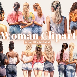 Summer Girls Hair Girl Watercolor Clipart, Hair clipart, Girl clipart, Scrapbook, Junk Journal, Paper Crafts Scrapbooking, Sublimation