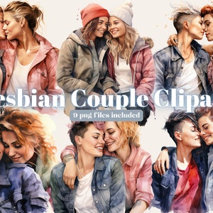 Lesbisches Paar Clipart, Clipart, Paar Clipart, LGBT Pride Clipart, beste Freundin Clipart, LGBTQ ClipArt, lesbisches Paar, Mädchen Clipart