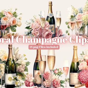 Aquarel viering clipart, aquarel partij clipart, bruiloft clipart, champagne PNG, wijn PNG, ijsemmer, uitnodiging clipart