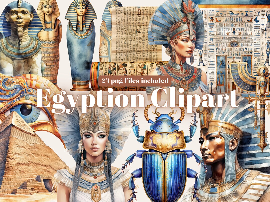 24 Png Watercolor Fantasy Ancient Egypt Clipart Ancient Egypt Etsy