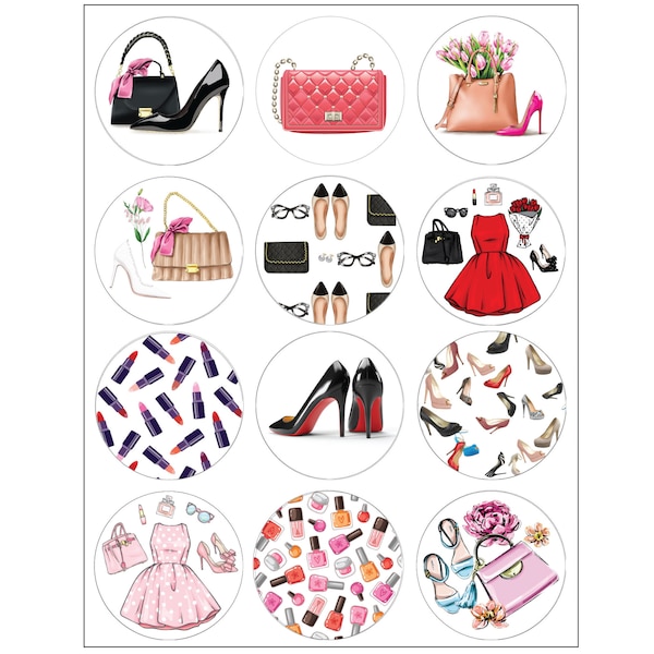 Fashion Sticker Sheets - Handbag Shoes Fashionista Sticker Seals