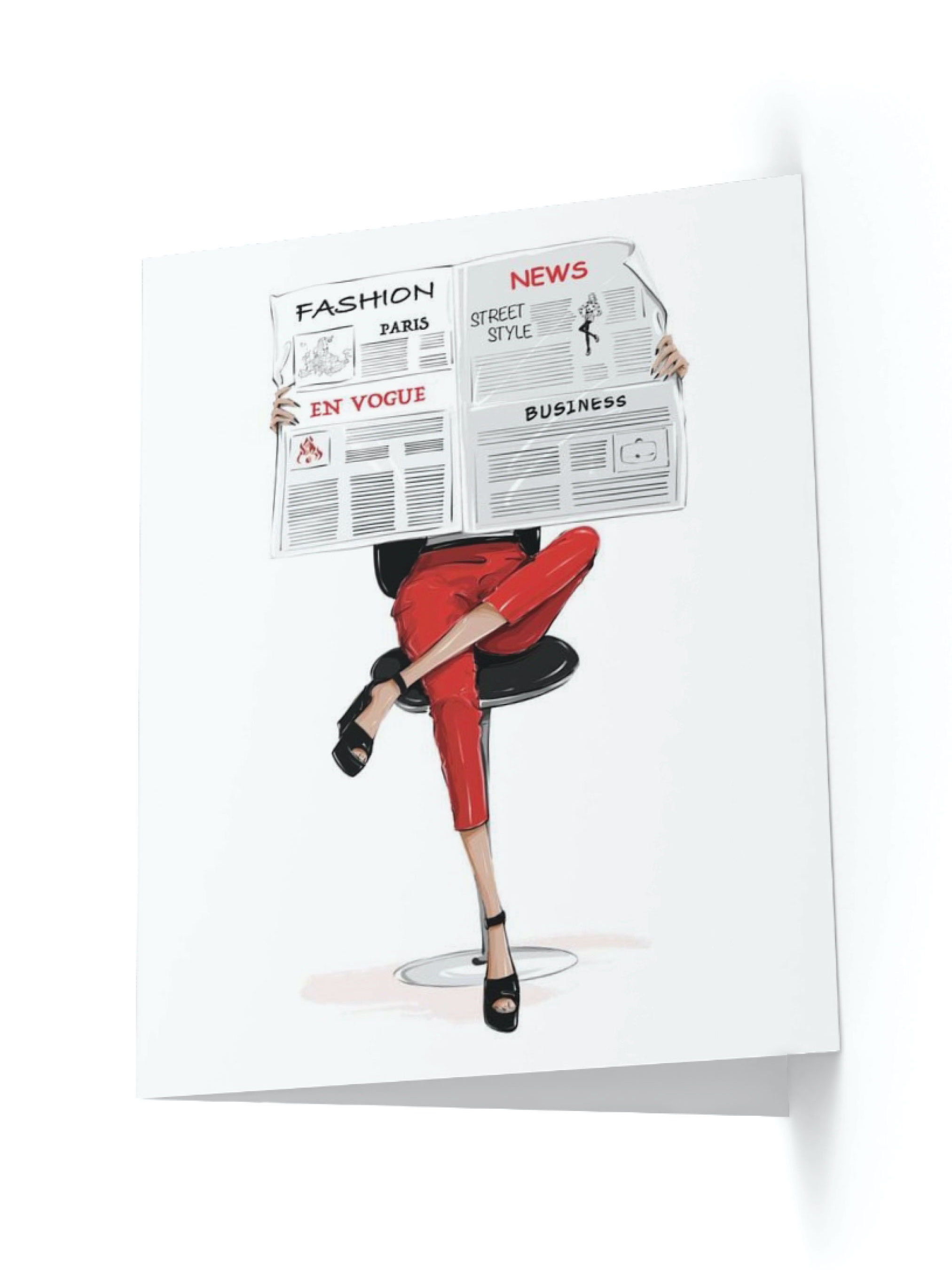 Fashion News Greeting Card Fashion Greeting Card With Self Adhesive