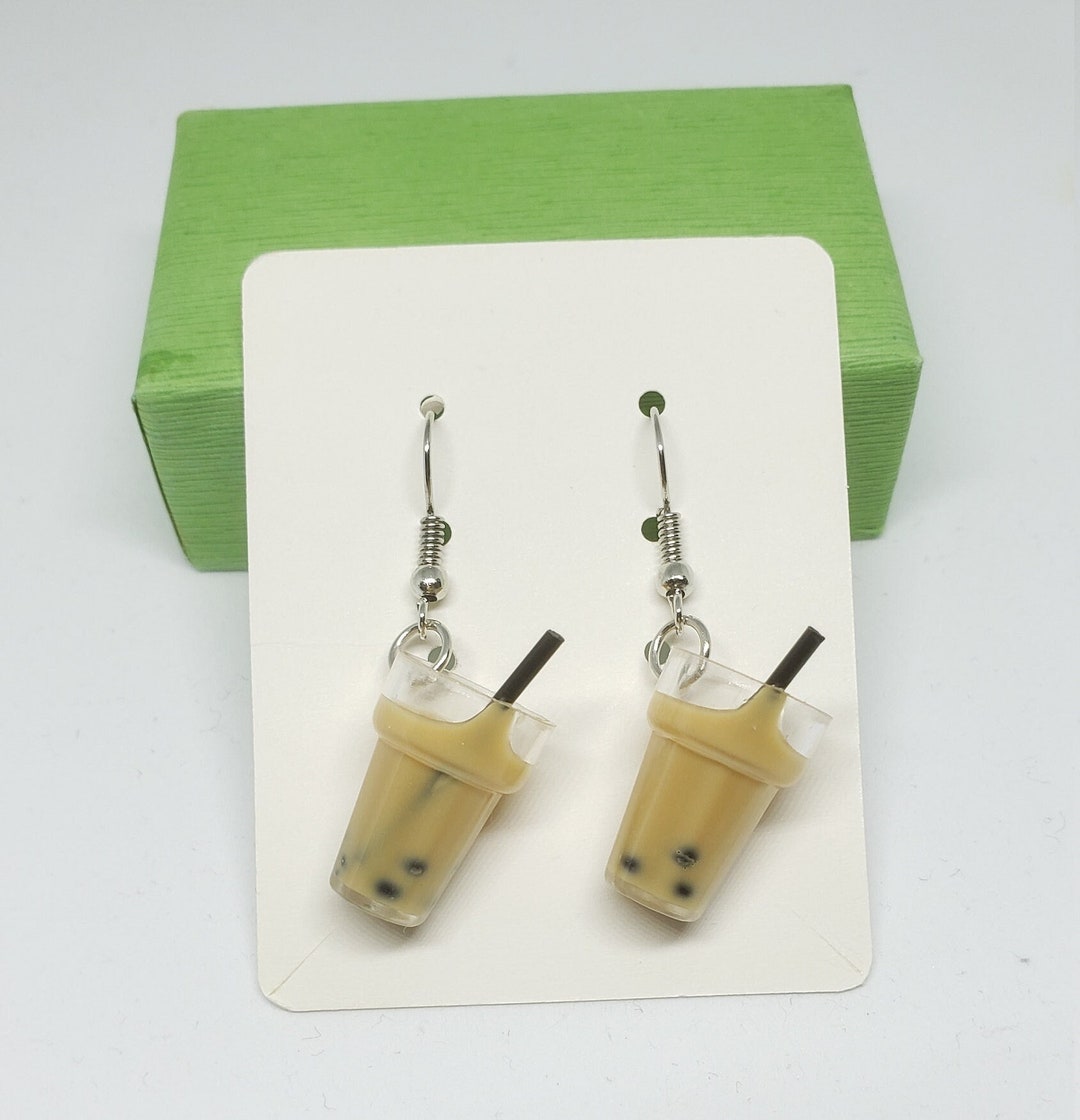 Bubble Tea Earrings Boba Tea Lover Milk Tea Earrings Bubble Tea Jewelry