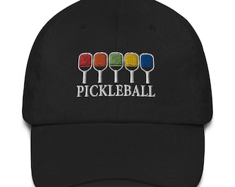 Pickleball Hat Embroidered, Gift for Pickle Ball Lover, Pickleball Gift for Men, Pickleball Mom Gifts, Paddle Embroidery Baseball Hat