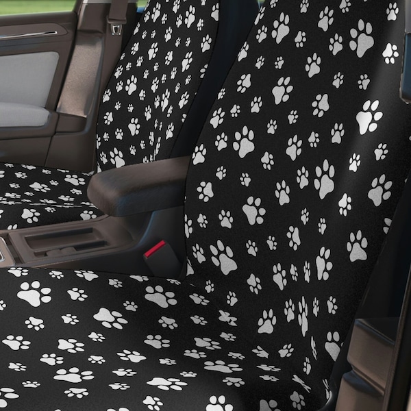 Dog Lover Car Seat Covers for Vehicle, Dog Lover Gifts, Paw Print Seat Covers, Dog Mama Gift, Bizarre Car Seat Covers, Universal Fit,