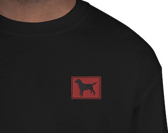 Black Lab Sweatshirt Mens Embroidered Shirt, Lab Mom Sweatshirt, Labrador Lover, Gifts for Dog Mama, Labrador Retriever Womens, Unisex Shirt