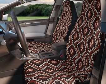 Aztec Car Seat Covers for Vehicle, Tribal Pattern, Seat Cover, Colorful Seat Covers, Bizarre Car Seat Covers, Universal Fit, Set of 2