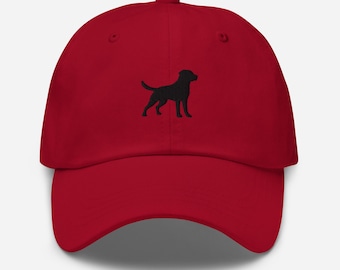 Regali ricamati di Labrador nero, cappello per mamma di cane, cappello da baseball per papà di cane, regalo per la festa del papà, Labrador retriever, regalo per mamma di cane, cappello da papà ricamato