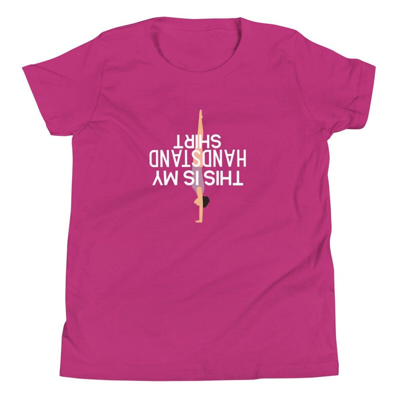 Gymnastics Shirt, Funny Handstand Tshirt, This is my Handstand Shirt, Gift for Gymnast, Girls Gymnastics Shirt, Youth Short Sleeve T-Shirt image 2