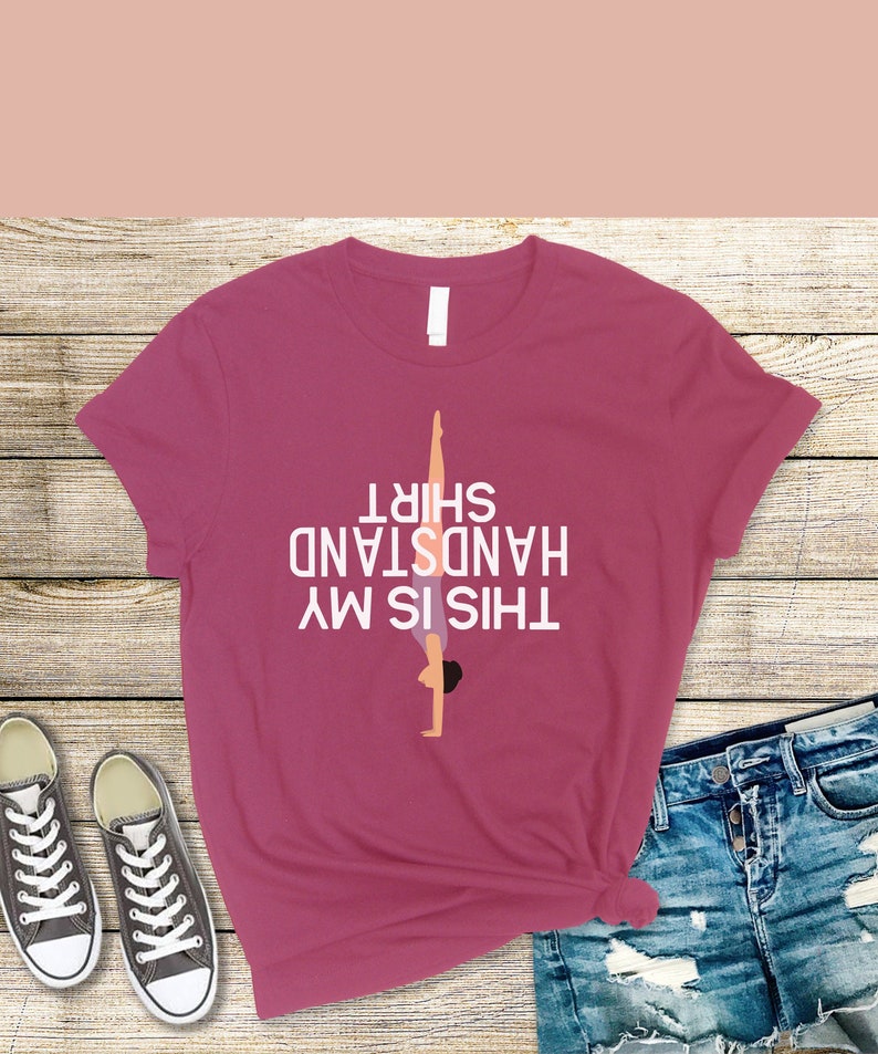 Gymnastics Shirt, Funny Handstand Tshirt, This is my Handstand Shirt, Gift for Gymnast, Girls Gymnastics Shirt, Youth Short Sleeve T-Shirt image 1