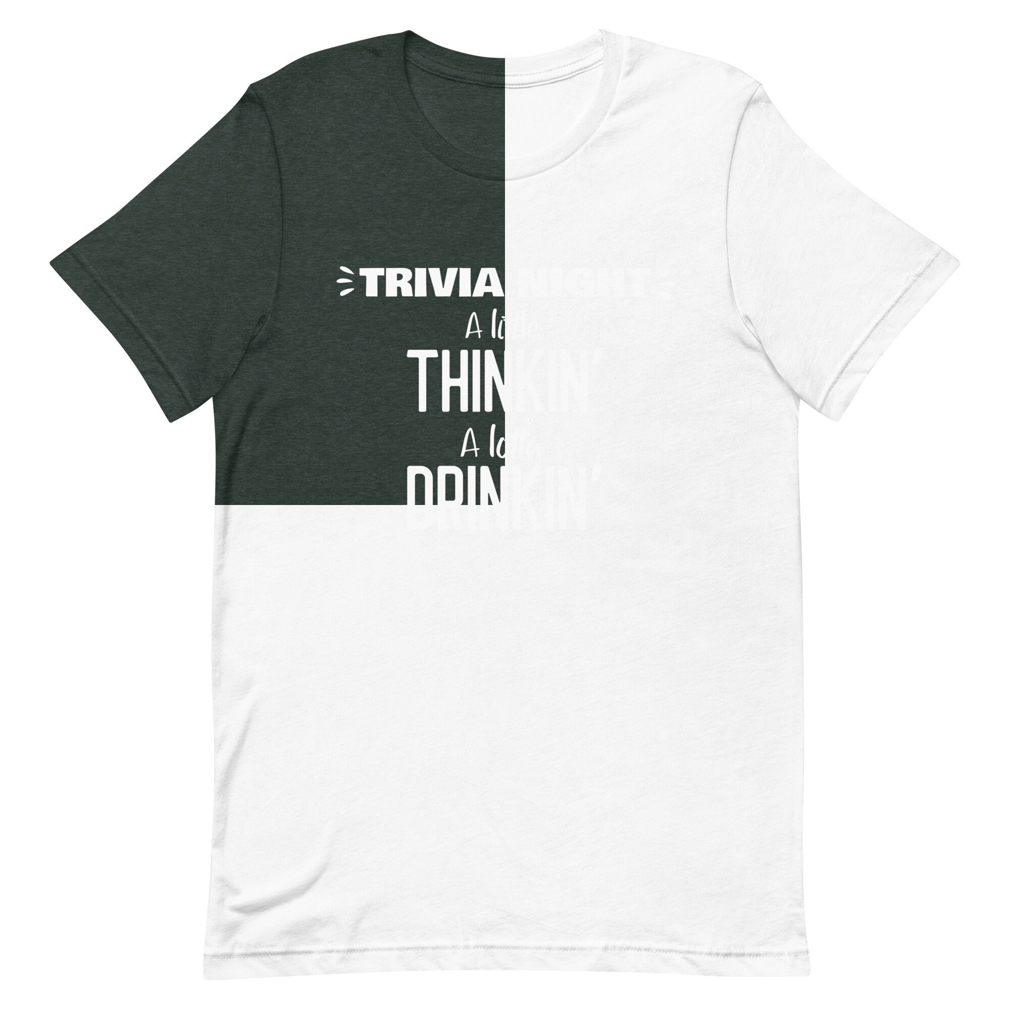 Trivia Shirts Trivia Night, Trivia Tshirt, Funny Trivia Shirt, Thinking and Drinking ...