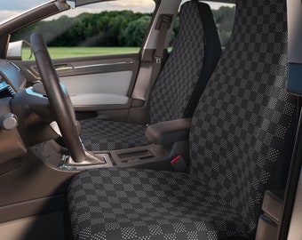 Black and White Checkered Car Seat Covers for Vehicle, Auto Seat Cover, Set of 2, Truck Seat Cover Protectors for Men, Gift for Her Car