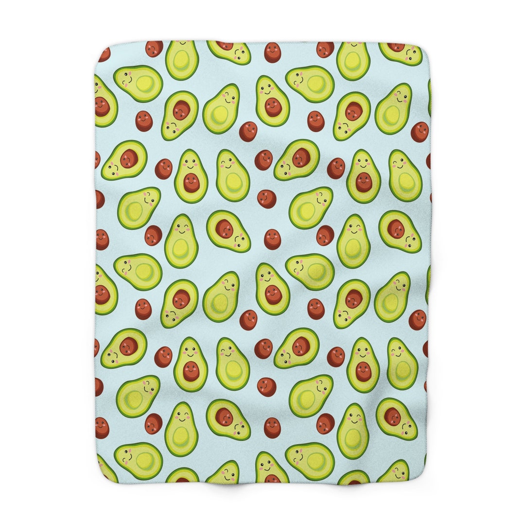 Avocado Blanket, Cute Kawaii Avocados, Gift for Avocado Lover