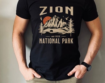 Zion National Park Shirt, National Parks TShirt, Vintage Mountain T-Shirt, Hiking Shirt, Park Ranger Aesthetic, Nature Lover, Unisex Tee